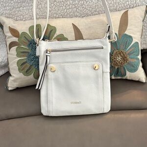 Gussaci White Leather Crossbody Bag great spring summer bag